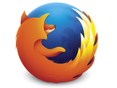 The firefox logo, which is a fox circling the earth